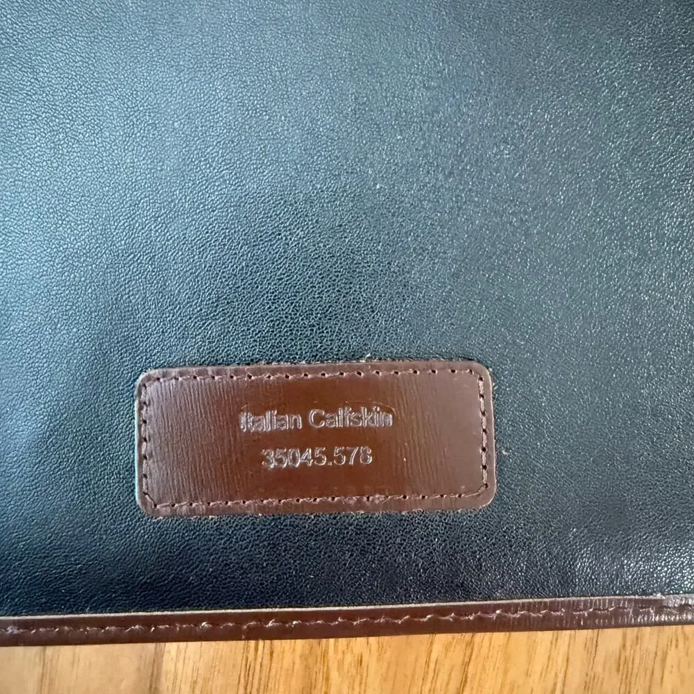 Franklin Covey Italian Leather Padfolio Brown Planner 12.75” x 9.5”